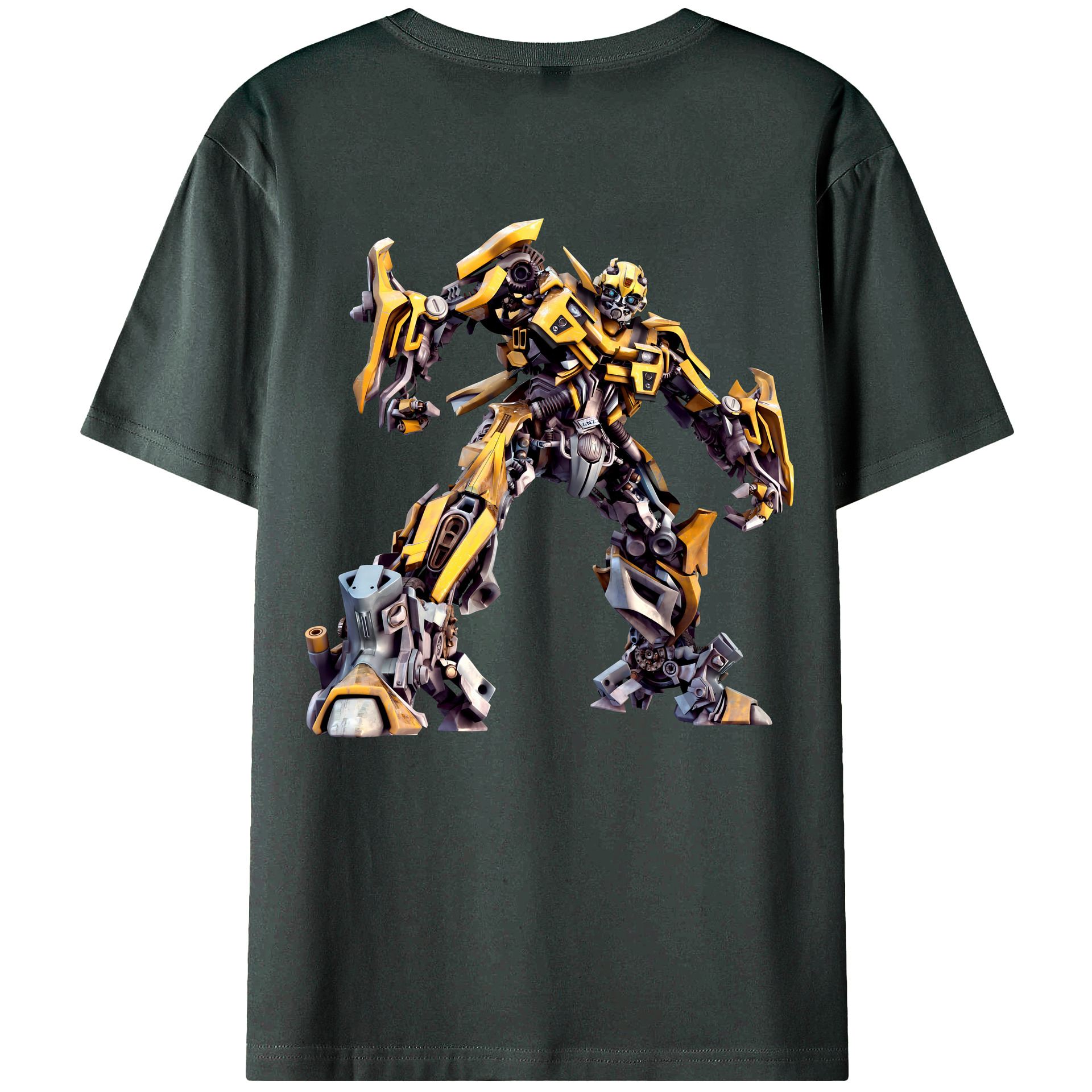 （画像用） Transformers トランスフォーマー 綿100％ メンズ半袖Tシャツ（バックプリント） 通気性